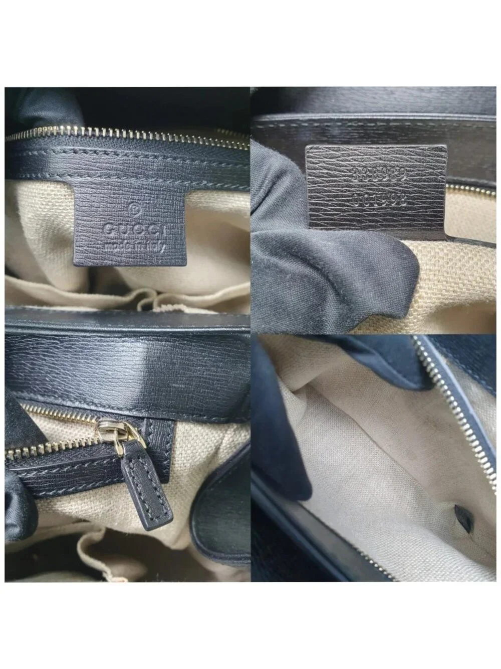 Authentic Gucci Bamboo Daily Black Leather Top Handle Bag